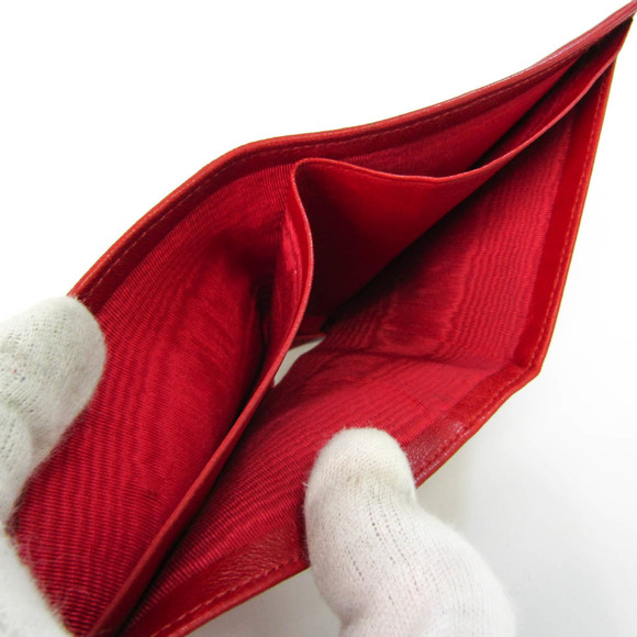 Chanel Bicolor Women's Leather Bill Wallet (bi-fold) Red Color - Picture 4 of 16